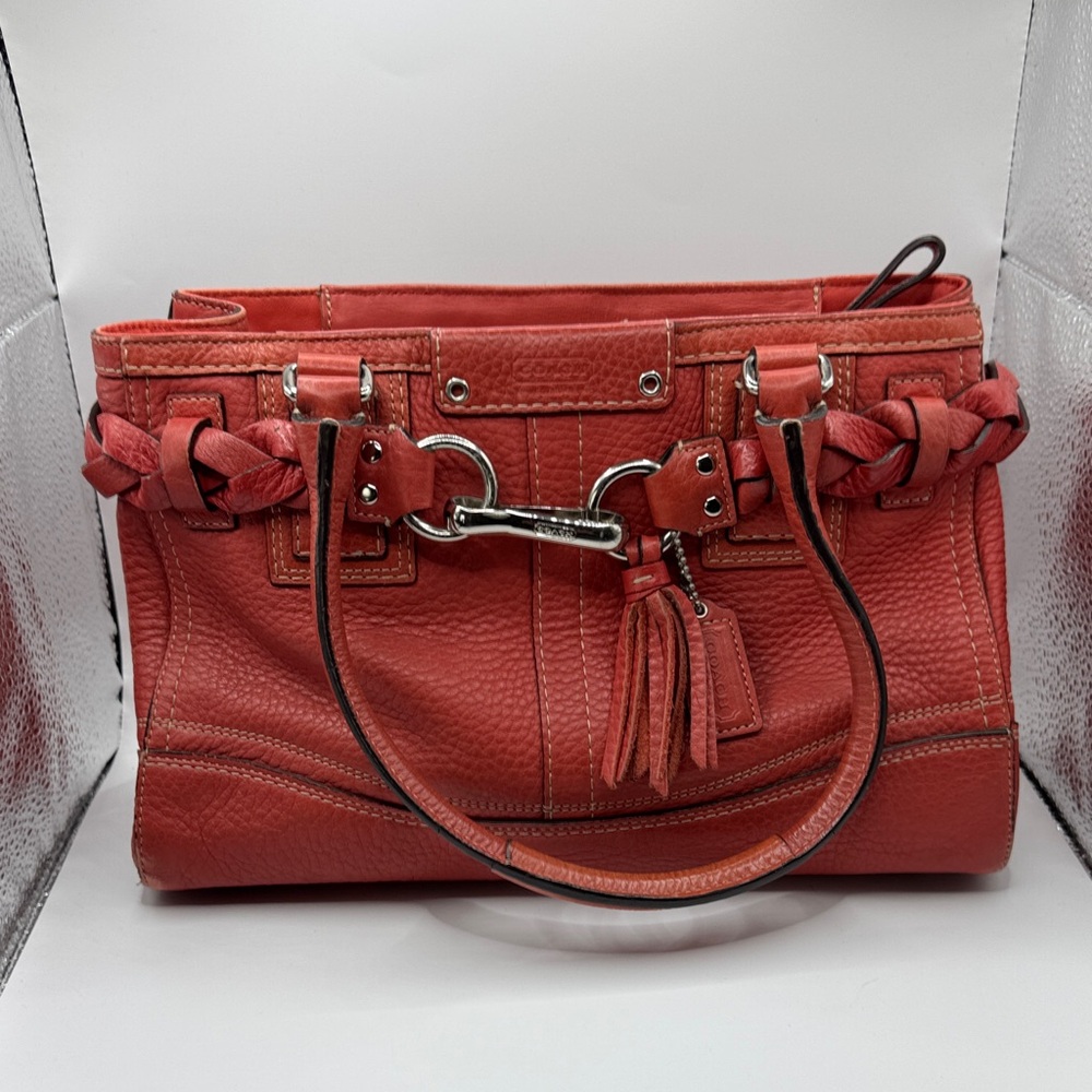 RARE! COACH LTD Edition Hamptons Vintage Leather Braided Satchel–MSRP $698 - Picture 1 of 12